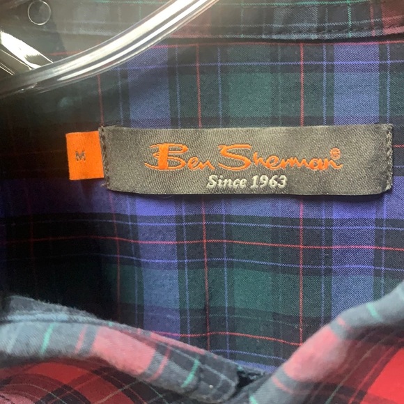 Men’s Medium Plaid button down Ben Sherman button-up - Picture 2 of 13